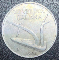 Italia 10 Lire, 1980 - 10 Liras