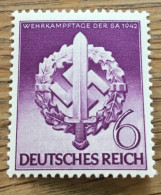 Deutsches Reich 1942 Abart 818 V Postfrisch ** MNH**  Geprüft Schlegel - Variedades & Curiosidades