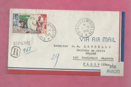 Lettre Recommandée Par Avion De 1949 Pour La France - PA N° 21 - Seul Sur Lettre - Brieven En Documenten