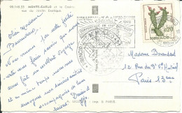 MONACO CARTE 20c MONTE CARLO POUR PARIS DE 1962 LETTRE COVER - Lettres & Documents