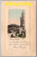 Friedberg - Burg - Litho Prägekarte Gelaufen 1902 - Friedberg