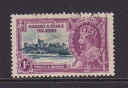 GILBERT AND ELLICE ISLANDS  - 1935 Silver Jubilee 1s Used As Scan - Islas Gilbert Y Ellice (...-1979)