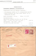 TP 531 Poortman + TP S/L. Recommandée Abbaye De Maredsous Obl. Maredret (Sosoye) 6/12/41 > Bruges - WW II (Covers & Documents)