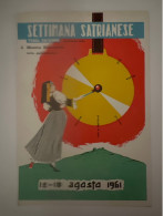 Delcampe - SATRIANO DI LUCANIA ( POTENZA ) SETTIMANA SATRIANESE 12/18 AGOSTO 1961 - MOSTRA  DELLA COLLEZIONE / ANNULLO ( 18905 ) - Sassari