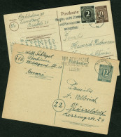 BOCHUM  1927 + 2 GANZSACHEN 10/2-12Pf Kontrollrat I Ziffer Orts-o Heimatbelege > Dortmund / Düsseldorf - Enteros Postales