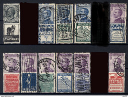 Italia Regno 1924 Serie Corta 11 Val. Usati/Used VF/F - Reclame