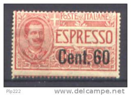 Italia Regno 1922 Espresso Sopr (Sass.Ex6) **/MNH VF/F - Express Mail