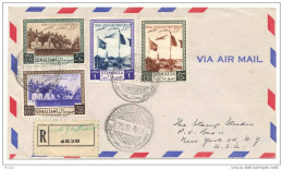 Somalia AFIS 1951 Sass. 12/13+A12/13 Su Raccomandata Viaggiata VF - RARA - Somalie (AFIS)