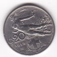 Italie 20 Centesimi 1912 Roma , Vittorio Emanuele III , En Nickel , KM# 44 - 1900-1946 : Vittorio Emanuele III & Umberto II