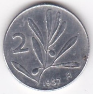 Italie 2 Lire 1957 Abeille , En Aluminium , KM# 94 - 2 Lire