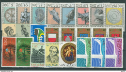 San Marino 1974 Annata Completa/Complete Year MNH/** - Años Completos