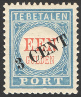 Nederland 1910 Port 27fc Type II Ongebruikt/MH Taxe, Tax. Plaatfout Barst, Zeldzaam! - Taxe