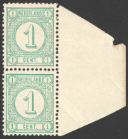 Nederland 1894 NVPH Nr 31a Paar Postfris/MNH Cijfer Met Plaatfout 31aP3 (open Krul Rechtsboven) - Unused Stamps