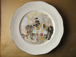 Assiette Plate Animées - Le Kugelhof Du Dimanche - Porcelaine De Limoges France - Kanterbrau - La Bière De Maître Kanter - Piatti