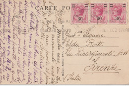 CARTOLINA 1932 3X30 SS MONACO TIMBRO MONTECARLO DIRETTA FIRENZE (ZP1521 - Storia Postale