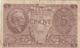 BIGLIETTO DI STATO ITALIA L.5 1935 VF (ZP894 - Italia – 5 Lire