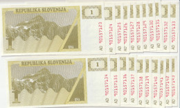 21 BANCONOTE SLOVENIA 1 (ZP994 - Slovénie