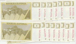 15 BANCONOTE SLOVENIA 1 (ZP997 - Slovenia