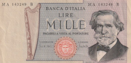 BANCONOTA ITALIA LIRE 1000 VERDI EF (ZP942 - 1000 Lire