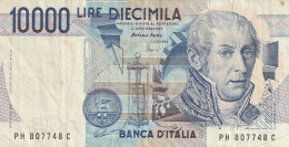 BANCONOTA ITALIA LIRE 10000 VOLTA  EF (ZP931 - 10000 Lire