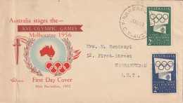 FDC AUSTRALIA 1955 Piccola Piega Laterale (ZP3259 - Briefe U. Dokumente