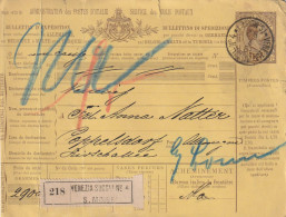 BOLLETTINO DI SPEDIZIONE 1892 L.1,75 TIMBRO VENEZIA S.MOISE -piega -piccolo Strappo In Alto (ZP2930 - Postal Parcels