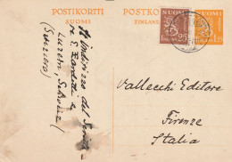 CARTOLINA FINLANDIA 1932 25+1,25 DIRETTA ITALIA (ZP1617 - Lettres & Documents