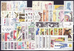 ** Tchécoslovaquie 1966 Mi 1591-1673+Bl.23-5 (Yv 1456-1535+Bf 27-9), (MNH)** - Annate Complete