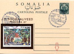 Somalia, Participation At Stamp Exhibition Pescara 1987, Italy - Somalia (1960-...)