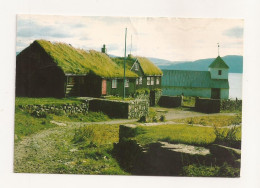 FA45 - Postcard - FAROE ISLANDS - Kirkjubour, Circulated 1996 - Islas Feroe