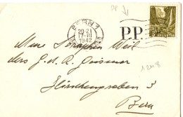 SUISSE YT N°271 SEUL SUR LETTRE OBLITERATION EMA PP BERN 1942 - Frankiermaschinen (FraMA)