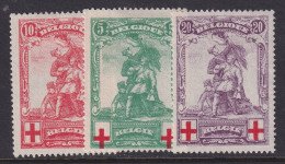 Belgium, Scott B28-B30, MHR - 1914-1915 Rotes Kreuz