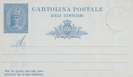 INTERO POSTALE NUOVO C.10 1882 SAN MARINO (ZP3797 - Postwaardestukken