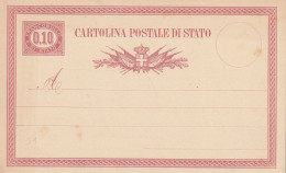 INTERO POSTALE NUOVO 1875 C.10 CARTOLINA POSTALE DI STATO (ZP3781 - Stamped Stationery