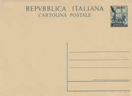 INTERO POSTALE NUOVO L.20 QUADRIGA AMG-FTT 1950 (ZP3699 - Poststempel