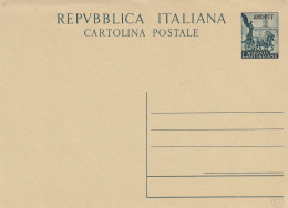 INTERO POSTALE NUOVO L.20 QUADRIGA AMG-FTT 1950 (ZP3699 - Storia Postale