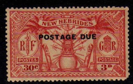 Nouvelles-Hebrides - 1925 - Timbres-Taxe 30 C. Neufs** - MNH - Segnatasse