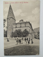 Trento,Torre Verde E Via S. Martino, Belebt, Kinder, 1910 - Trento