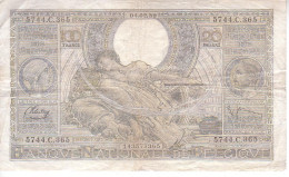 Belgique - Billet 60 C - Daté 04.02.39 - 100 Francos-20 Belgas