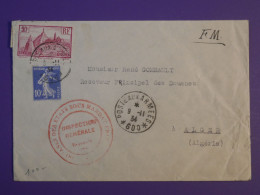 BY0 LIBAN FRANCE DOUANES  BELLE LETTRE  FM   1934 BEYROUTH A ALGER ALGERIE   +AFF. INTERESSANT+ + - Covers & Documents