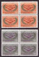 1965 TURKEY INTERNATIONAL CO-OPERATION YEAR BLOCK OF 4 MNH ** - Unused Stamps