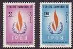 1968 TURKEY INTERNATIONAL HUMAN RIGHTS YEAR MNH ** - Neufs