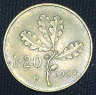 Italia 20 Lire, 1958 - 20 Lire