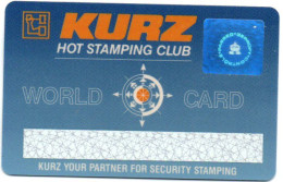 KURZ Club Carte Spécimen Hologramme Démonstration Card Karte (F 546) - Cartes De Salon Et Démonstration