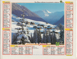 Calendrier-Almanach Des P.T.T 1991-Poster Intérieur Communauté Européenne--Tom Jerry Département AIN-01-Référence 426 - Groot Formaat: 1991-00