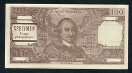 Beau Billet Neuf Scolaire école (100Fr) Specimen à Usage Pédagogique - Années 60 - School Bank Note - Ficción & Especímenes