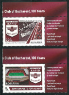 Romania 2023 / Rapid Bucuresti / Set 2 Stamps With Labels 3 - Clubs Mythiques