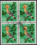 1970 Schweiz Pro Juventute ET ° Zum: CH J233, Mi: CH 937, Wiedehopf, Einheimische Vögel - Specht- & Bartvögel