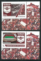 Romania 2023 / Rapid Bucuresti / Set 2 Stamps With Labels And Tabs - Clubs Mythiques