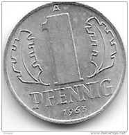 DDR1 Pfennig 1963  A  Km 8.1  Xf+ - 1 Pfennig